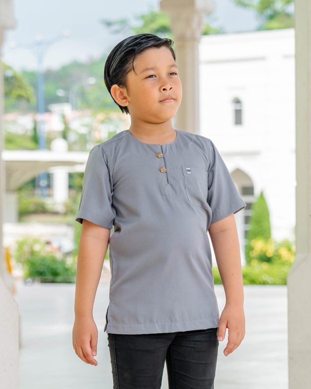 Kurta Saufi Kids Hombre X MCC Lifestyle - Silver Grey