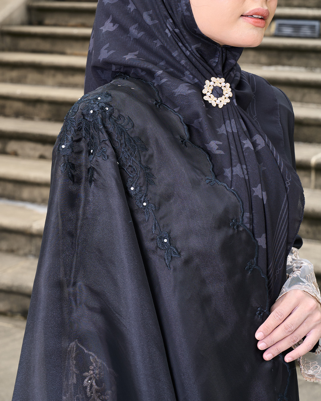 Tudung Selendang Organza Cindai