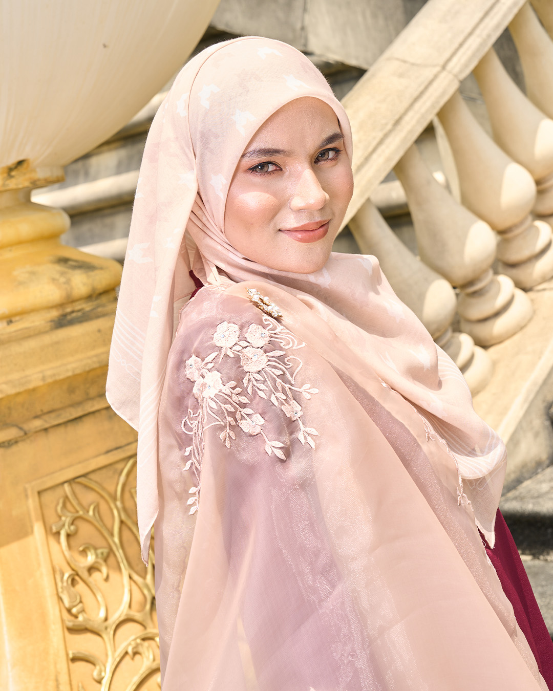 Tudung Selendang Organza Cindai