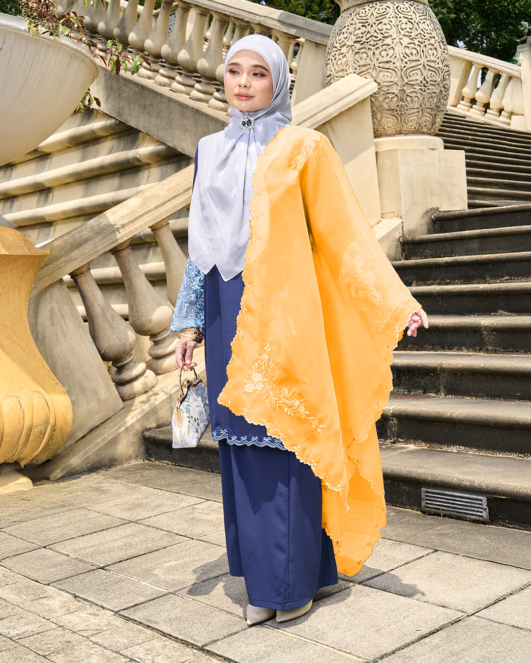 Tudung Selendang Organza Cindai