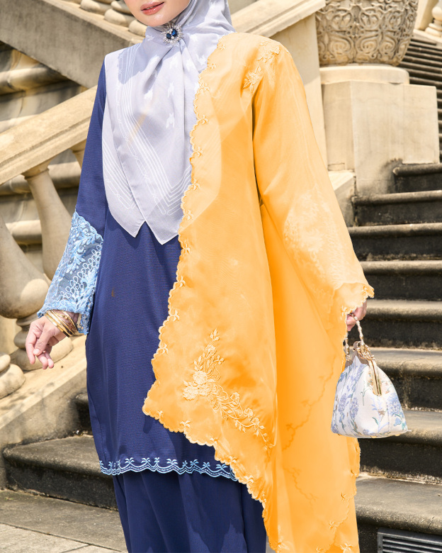 Tudung Selendang Organza Cindai