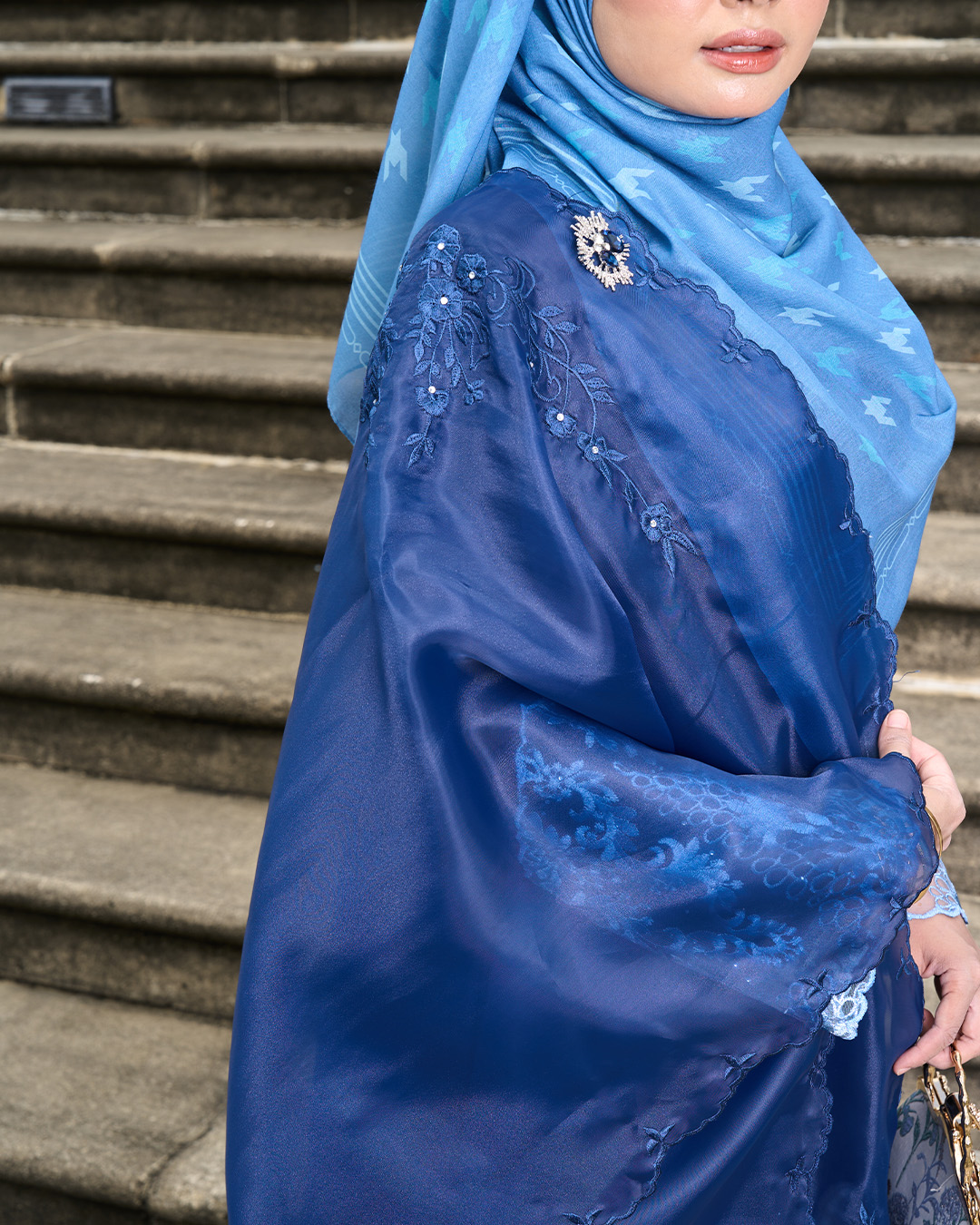 Tudung Selendang Organza Cindai