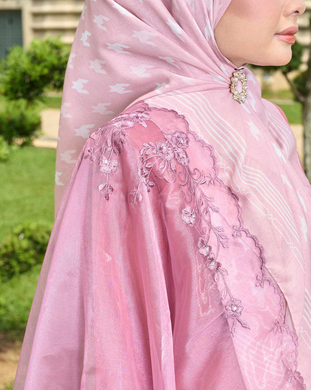 Tudung Selendang Organza Cindai