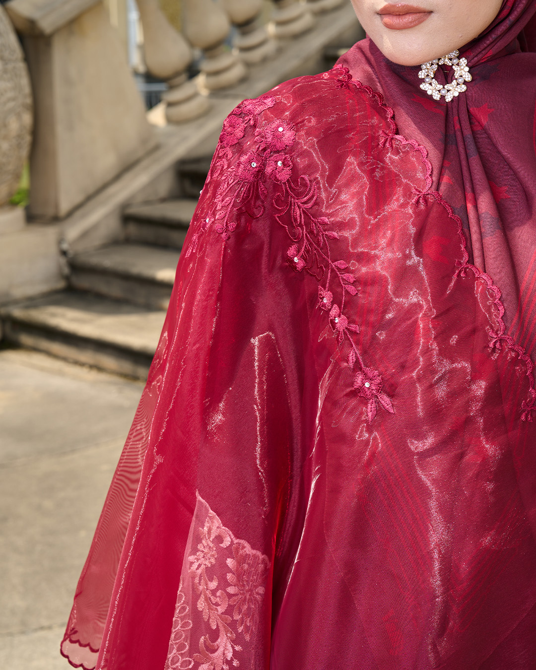 Tudung Selendang Organza Cindai