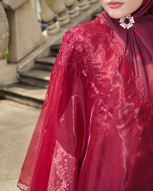 Tudung Selendang Organza Cindai