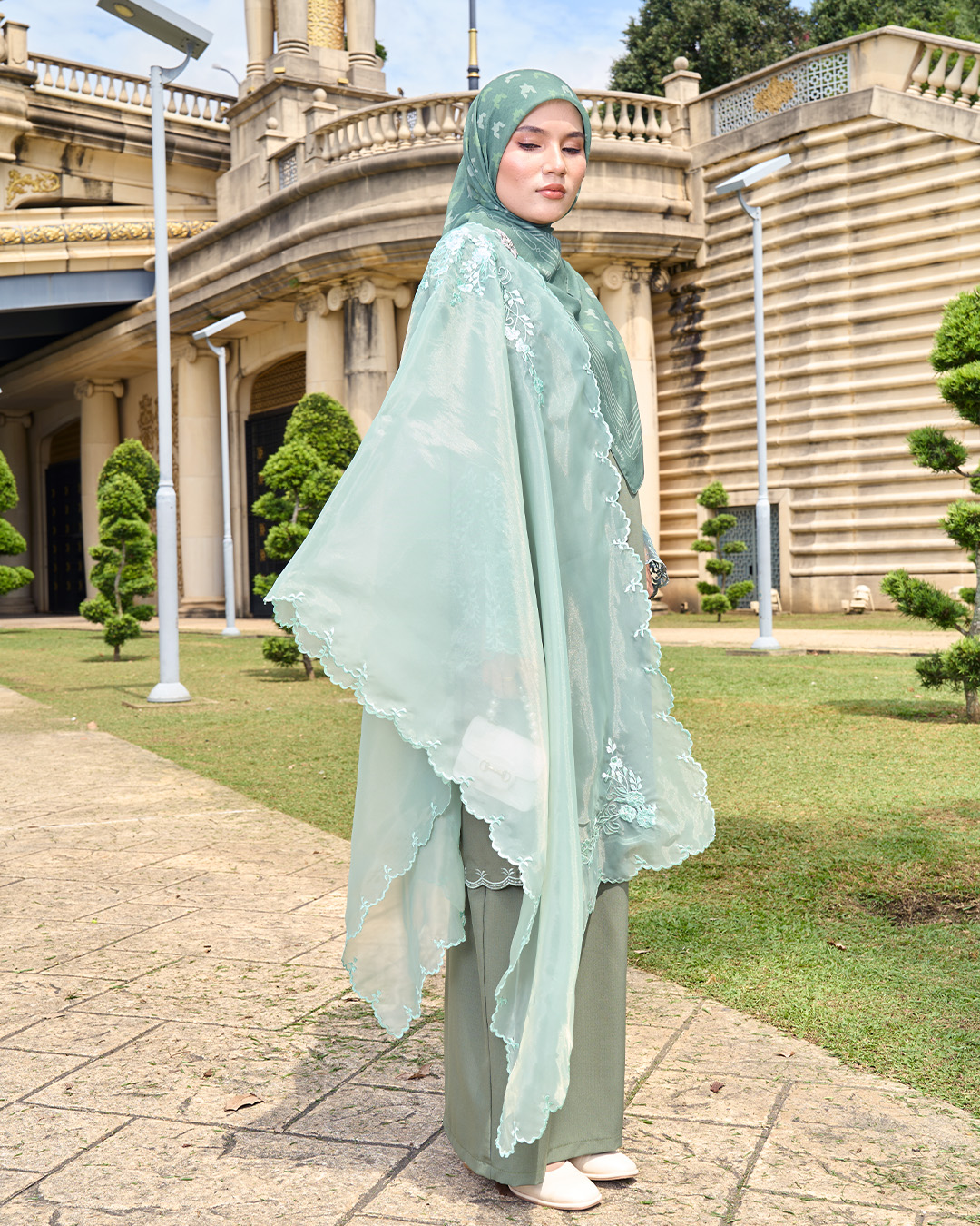 Tudung Selendang Organza Cindai