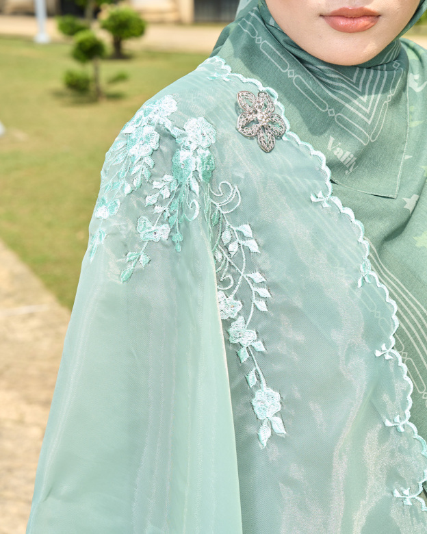 Tudung Selendang Organza Cindai