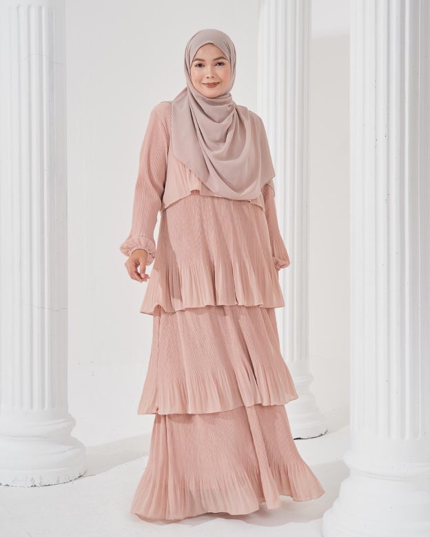 Dress Pleated Herisa - Soft Beige
