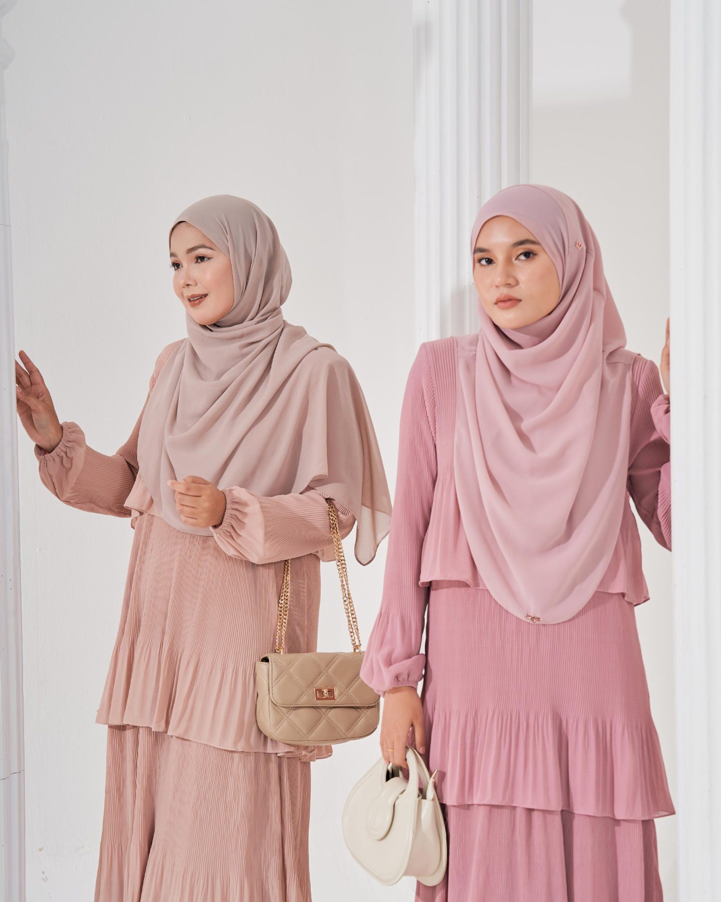 Dress Pleated Herisa - Pink Rose