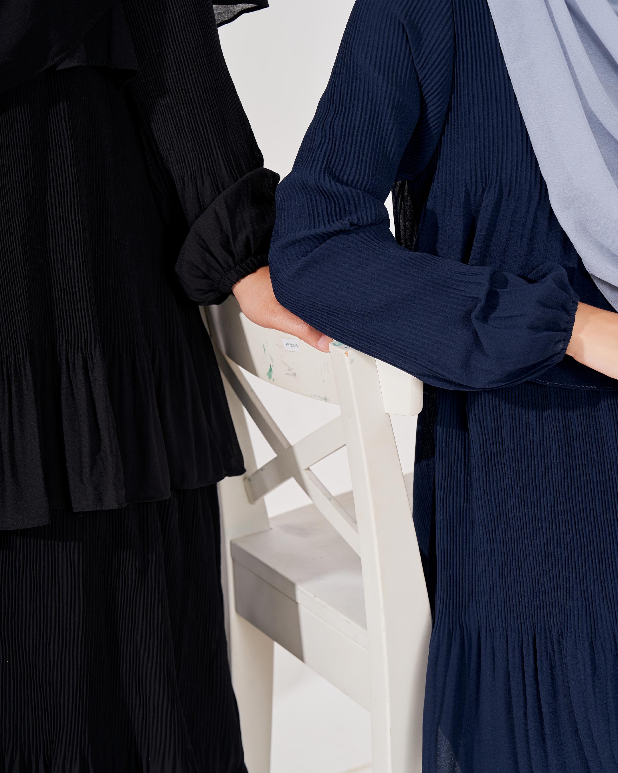 Dress Pleated Herisa - Navy Blue