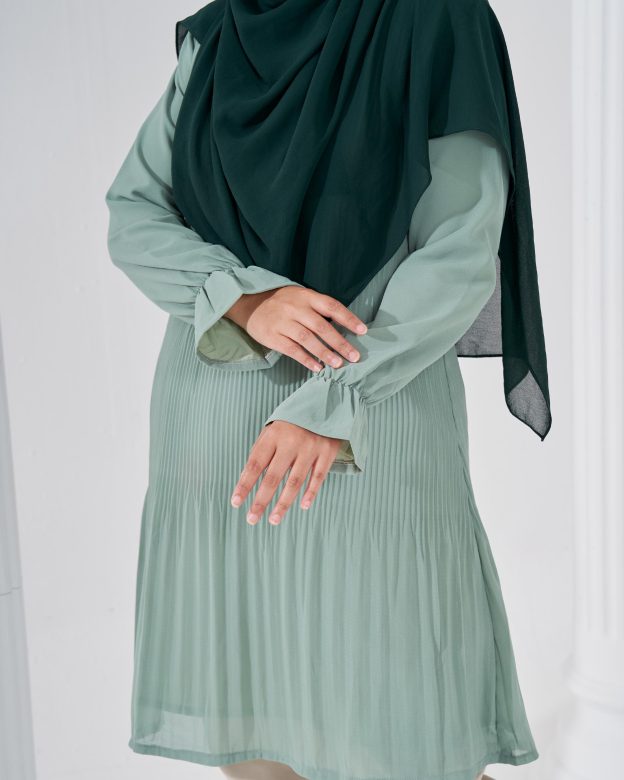 Blouse Pleated Heqira - Minty Teal