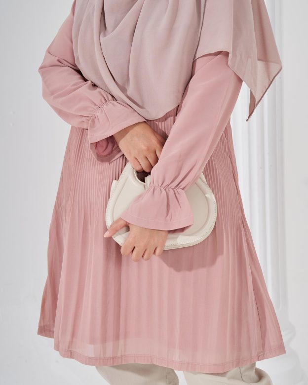 Blouse Pleated Heqira - Light Rosy