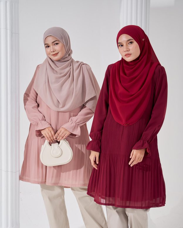 Blouse Pleated Heqira - Light Rosy