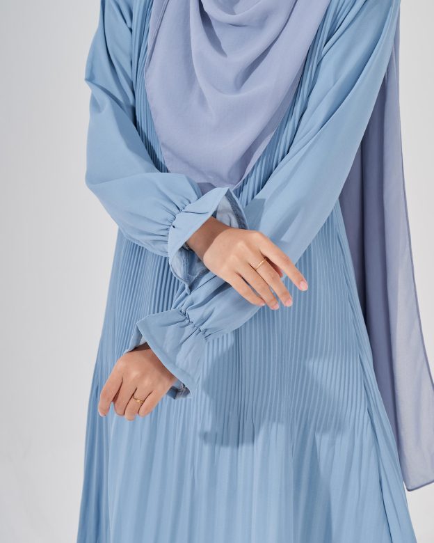 Blouse Pleated Heqira - Sky Blue