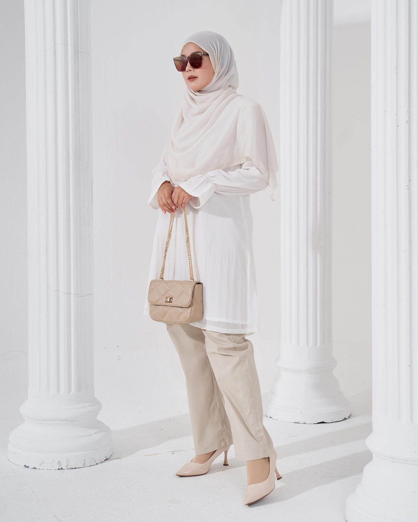 Blouse Pleated Heqira - Off White