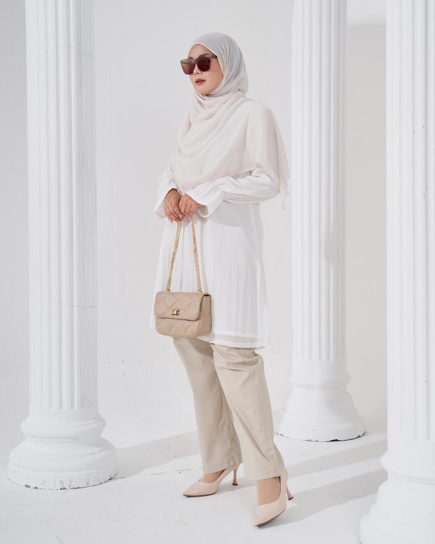 Blouse Pleated Heqira - Off White