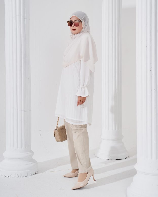 Blouse Pleated Heqira - Off White
