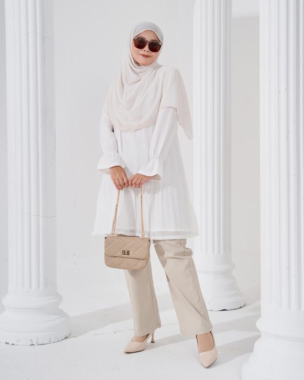 Blouse Pleated Heqira - Off White