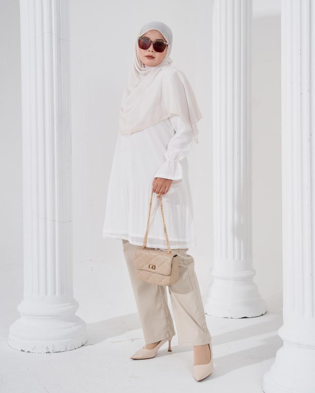 Blouse Pleated Heqira - Off White