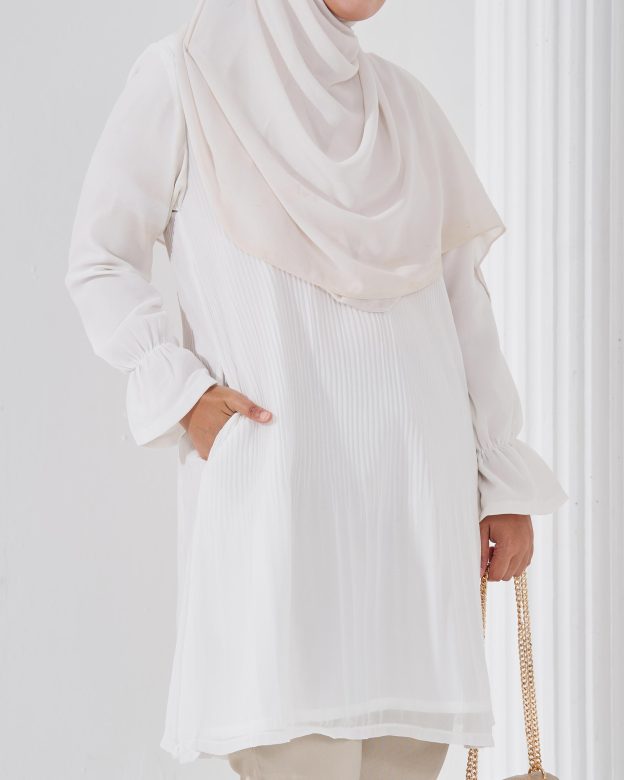 Blouse Pleated Heqira - Off White