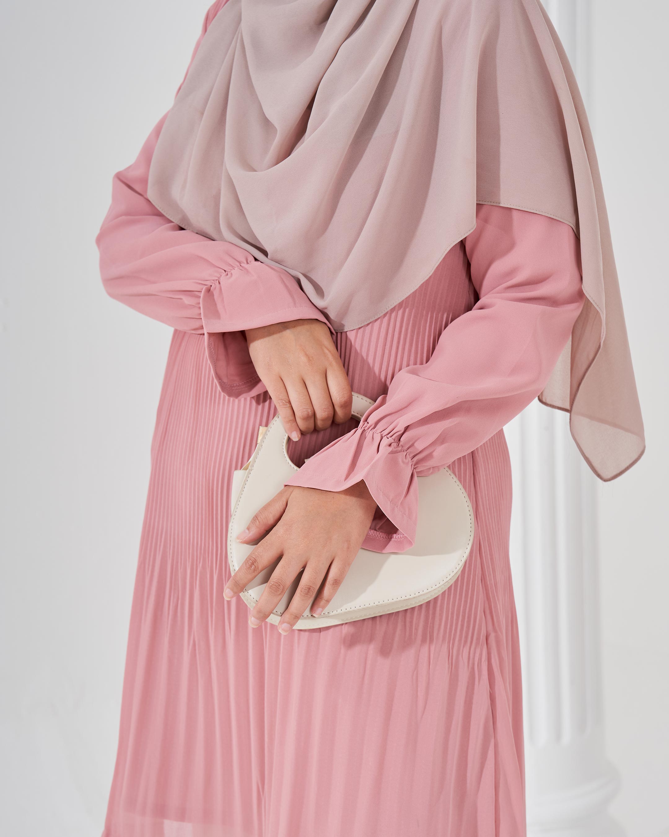 Blouse Pleated Heqira - Candy Pink