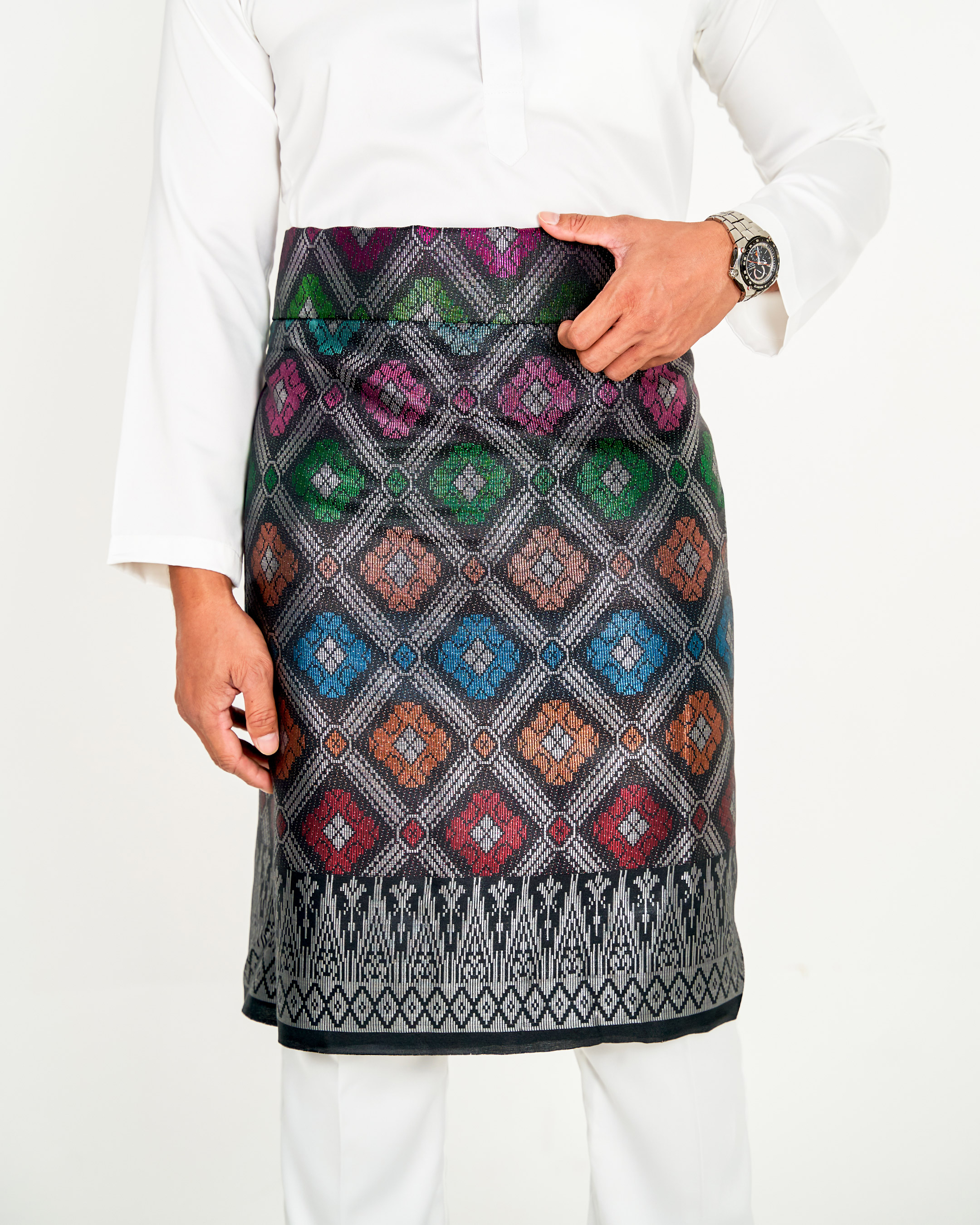 Sampin Songket Tenun Exclusive Hombre - Gold Series