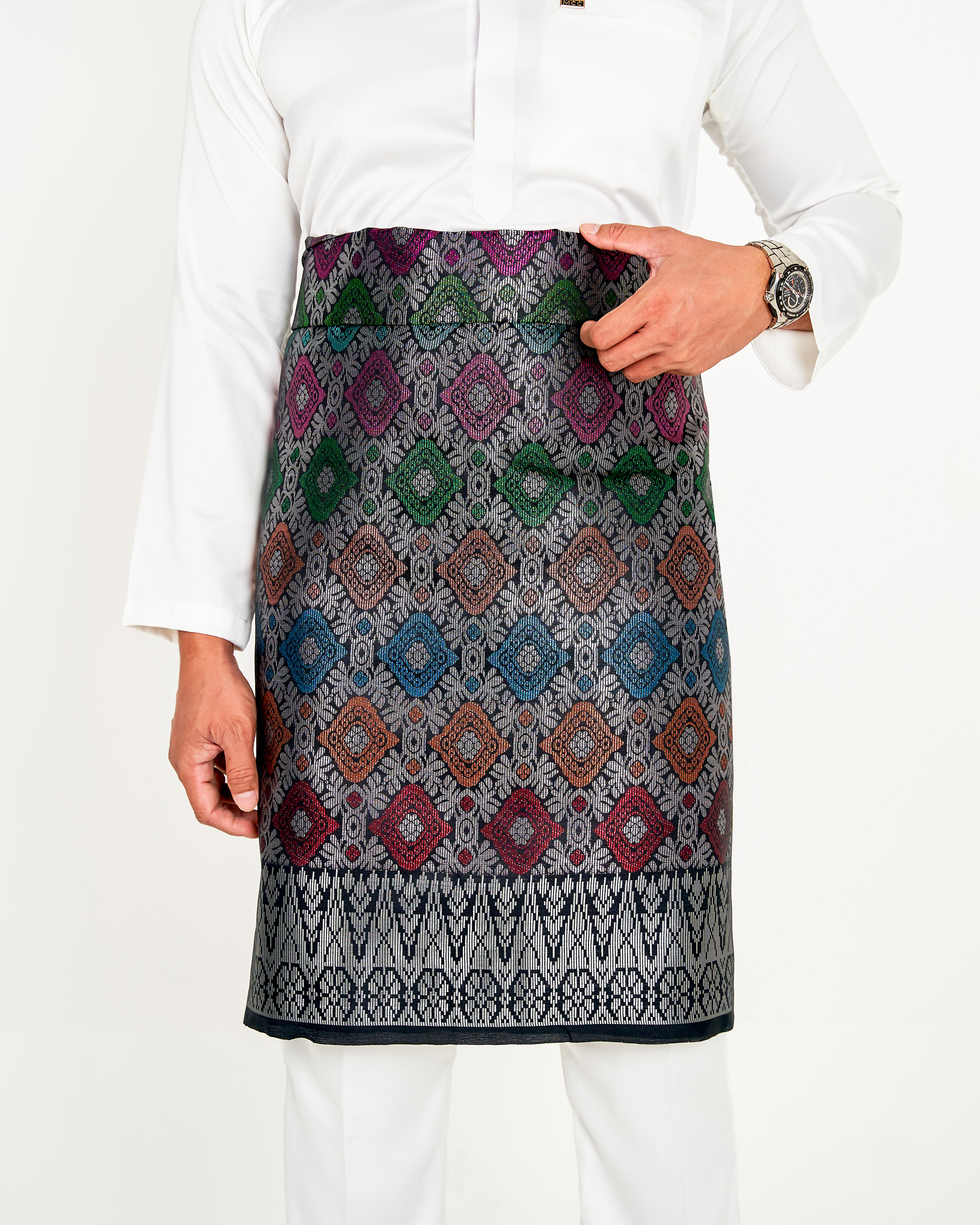 Sampin Songket Tenun Exclusive Hombre - Gold Series