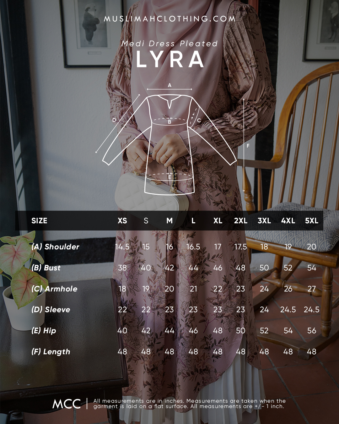 Medi Dress Pleated Lyra - Sakura Black Juillet