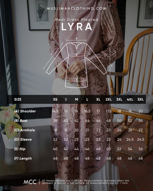 Medi Dress Pleated Lyra - Sakura Black Juillet