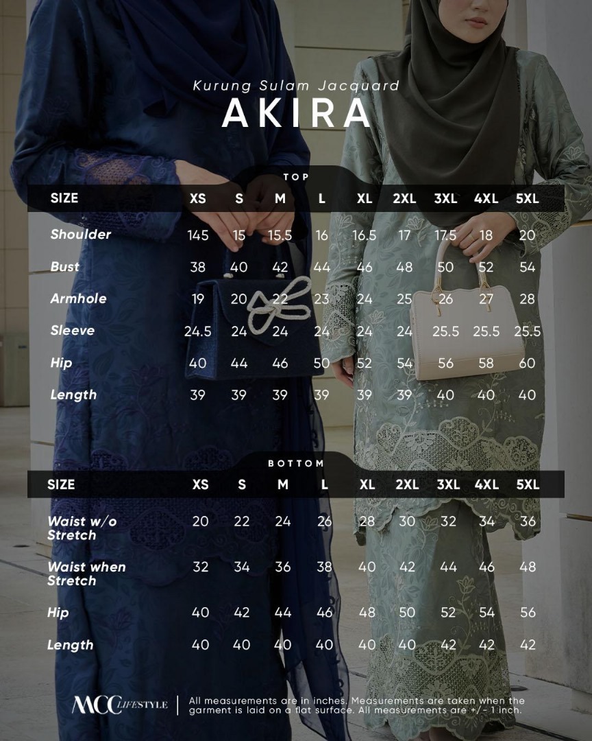 Baju Kurung Sulam Jacquard Akira Lotus