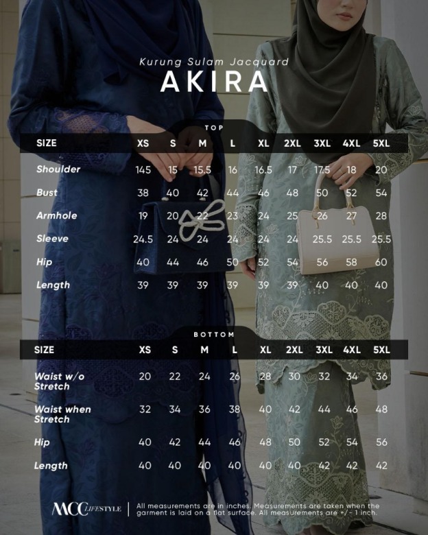 Baju Kurung Sulam Jacquard Akira Lotus