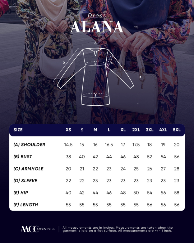 Dress Printed Alana - Kale Series