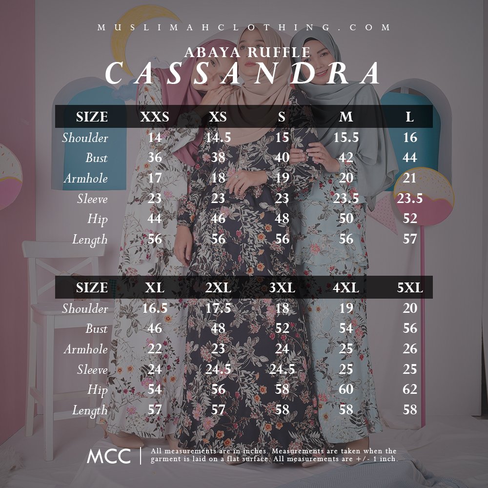 Abaya Ruffle Cassandra - Tiffany Green