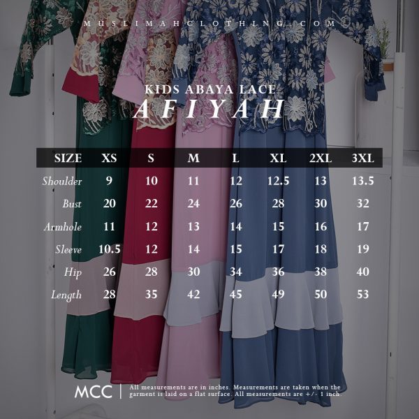 Abaya Lace Afiyah Kids - Smoothies Pink