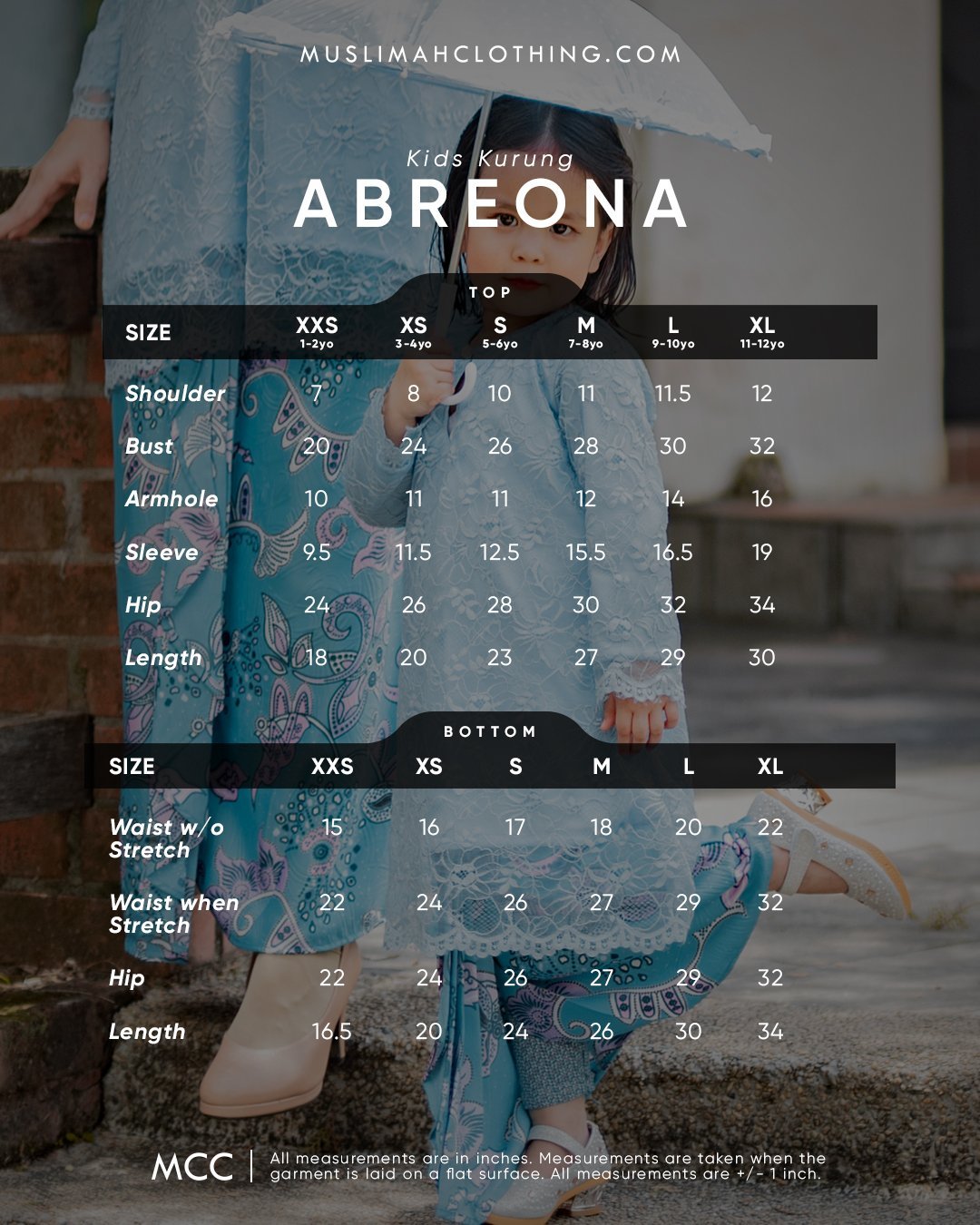 Baju Kurung Batik Lace Abreona Kids - Jet Black