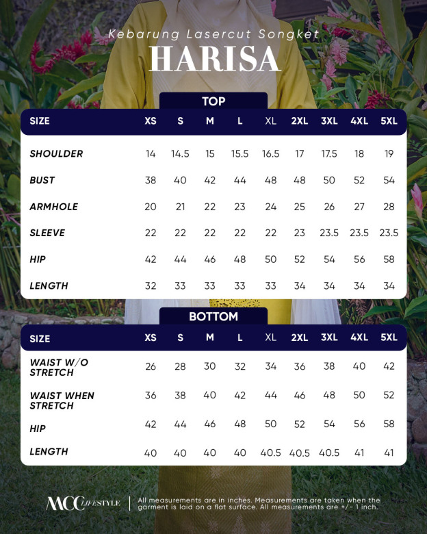 Baju Kebarung Songket Lasercut Harisa