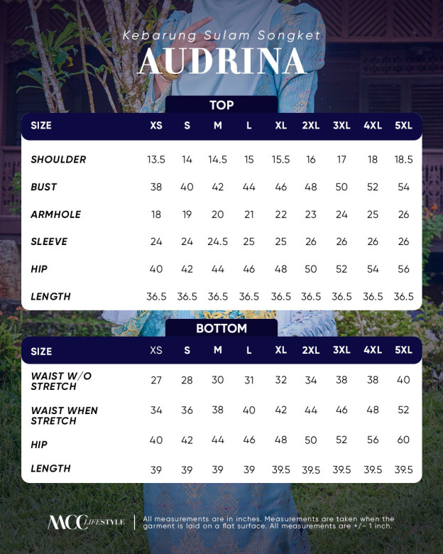 Baju Kebarung Sulam Songket Audrina