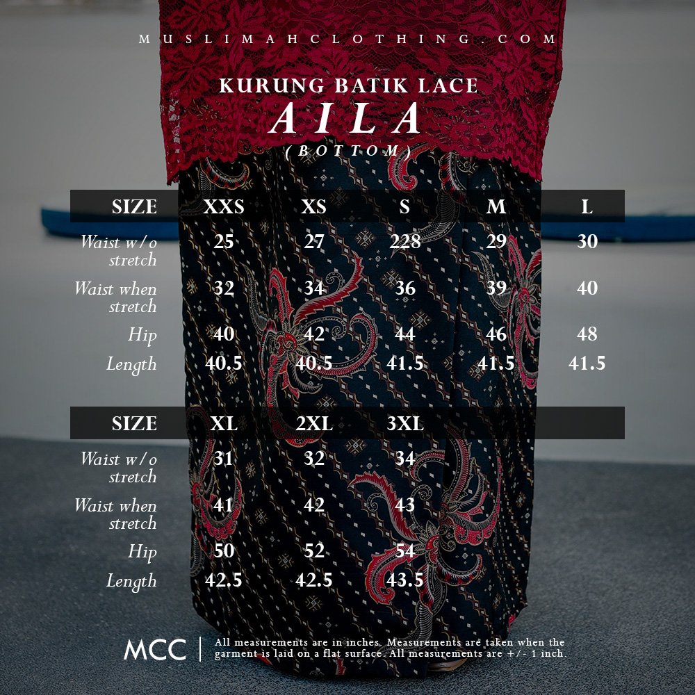 Baju Kurung Batik Lace Aila - Merlin Red