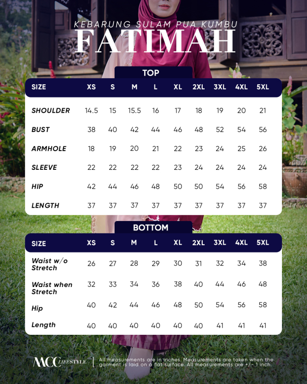 Baju kebarung Sulam Batik Pua Kumbu Fatimah
