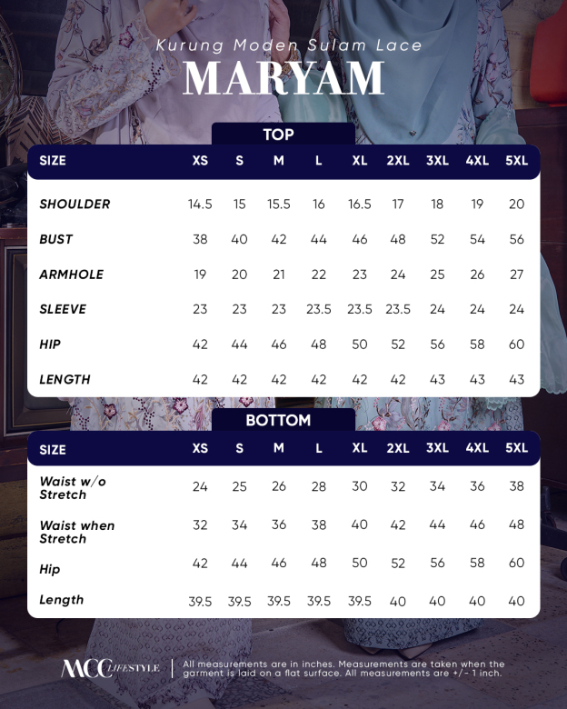 Baju Kurung Moden Sulam Lace Maryam - Dewi
