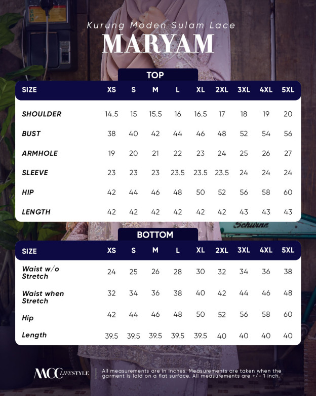 Baju Kurung Moden Sulam Lace Maryam - Zety