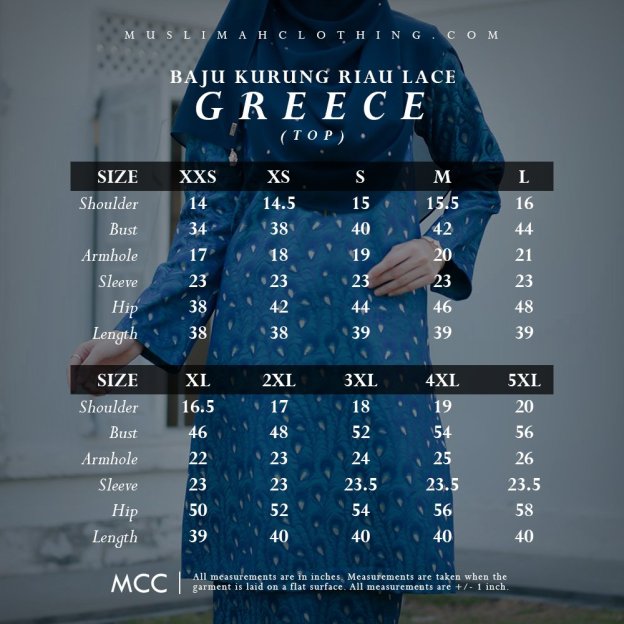 Baju Kurung Riau Lace Greece - Lavender Purple