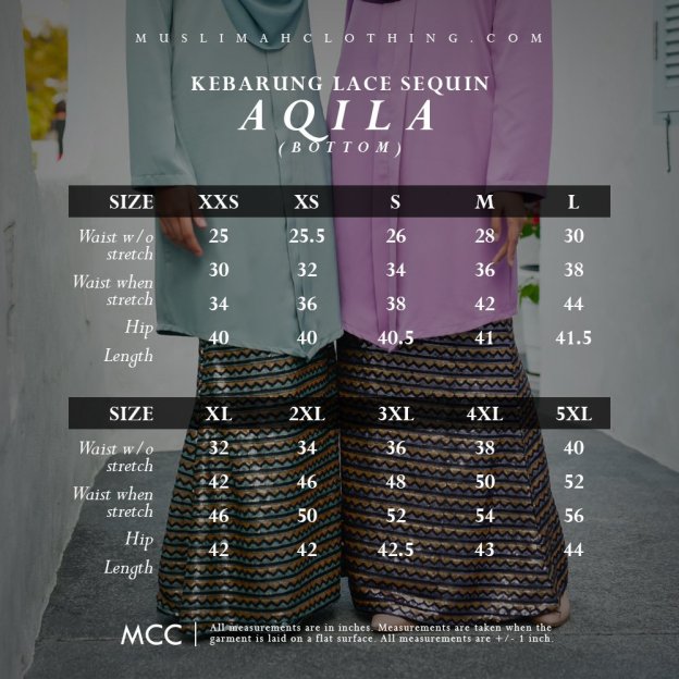 Baju Kebarung Sequin Aqila - Mauve Purple