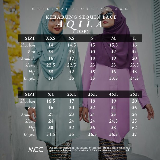 Baju Kebarung Sequin Aqila - Mauve Purple