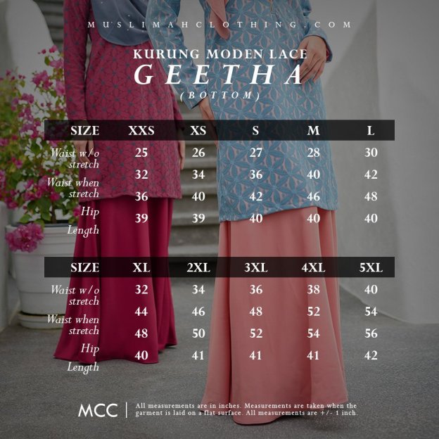 Baju Kurung Moden Lace Geetha - Ruby Red