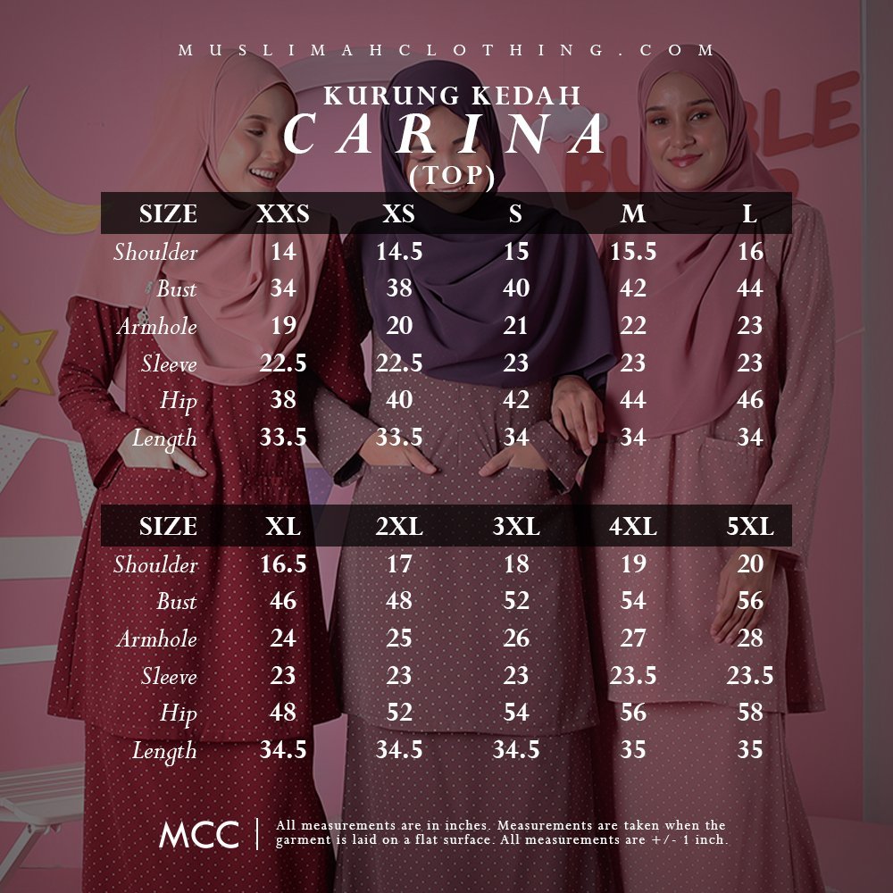 Baju Kurung Kedah Carina - Crush Pink