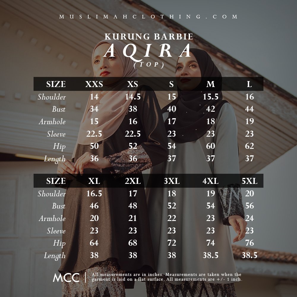 Baju Kurung Lace Sequin Aqira - Grey