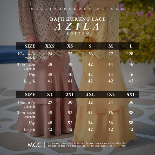 Baju Kurung Lace Azila - Ferrero Gold