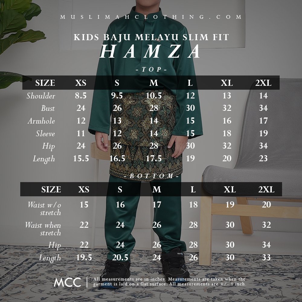 Baju Melayu Hamza Slim Fit Kids - Mauve Purple