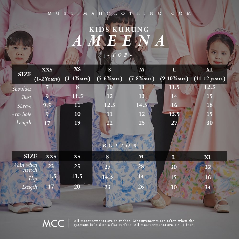 Baju Kurung Ameena Kids - Taffy Pink